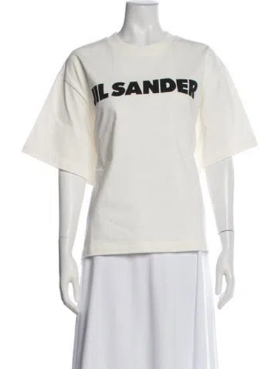 Pre-owned Jil Sander Graphic Print Crew Neck T-shirt W/ Tags In Neutral