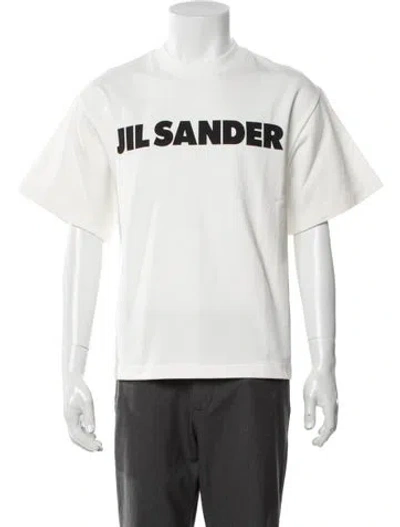 Pre-owned Jil Sander Graphic Print Crew Neck T-shirt W/ Tags In White