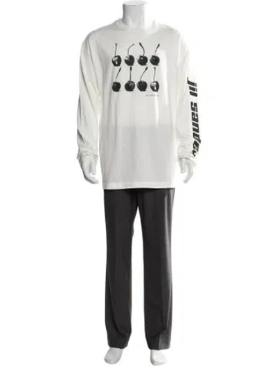 Pre-owned Jil Sander Graphic Print Crew Neck T-shirt W/ Tags In White