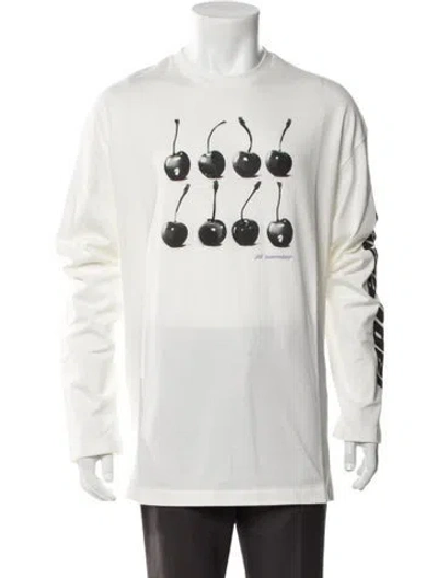 Pre-owned Jil Sander Graphic Print Crew Neck T-shirt W/ Tags In White