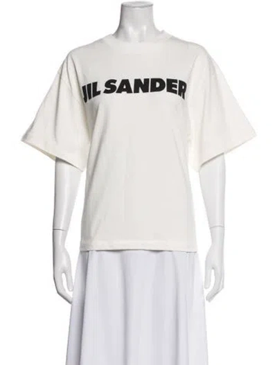 Pre-owned Jil Sander Graphic Print Crew Neck T-shirt W/ Tags In White