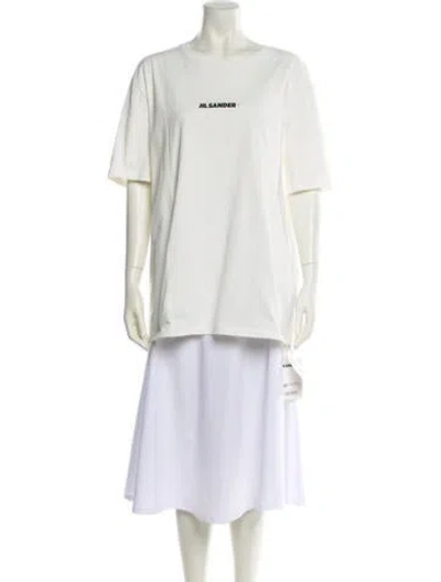 Pre-owned Jil Sander Graphic Print Crew Neck T-shirt In White