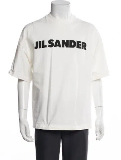 Pre-owned Jil Sander Graphic Print Crew Neck T-shirt In White