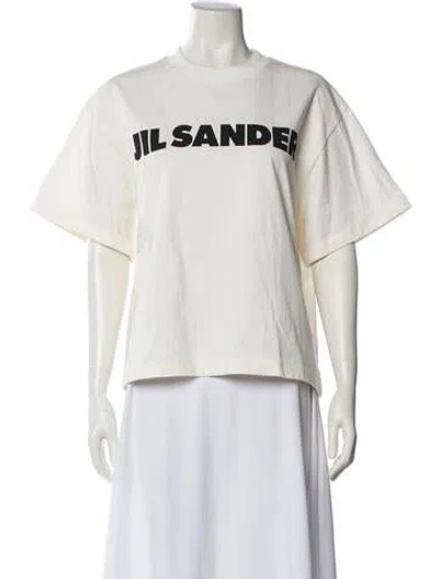 Pre-owned Jil Sander Graphic Print Crew Neck T-shirt In White