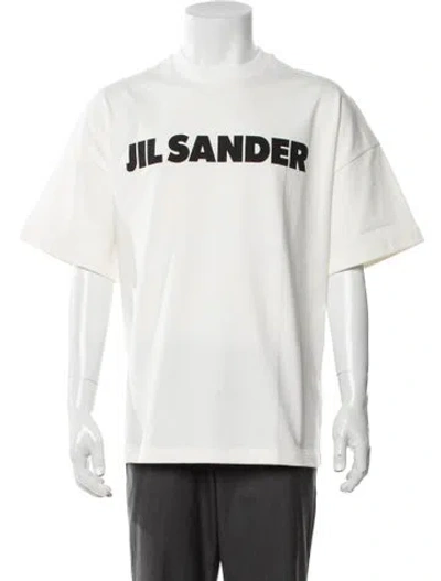 Pre-owned Jil Sander Graphic Print Crew Neck T-shirt In White
