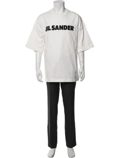 Pre-owned Jil Sander Graphic Print Crew Neck T-shirt In White