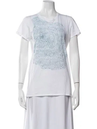 Pre-owned Jil Sander Graphic Print Crew Neck T-shirt In White