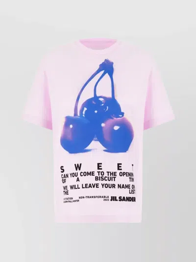 JIL SANDER GRAPHIC PRINT OVERSIZE COTTON T-SHIRT