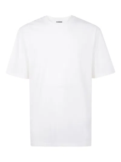 Jil Sander Crew Neck Graphic Print T-shirt Short Sleeves In White