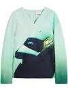 Jil Sander Graphic-print Top In 绿色