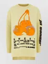 Jil Sander Graphic Print Wool Oversize Sweater