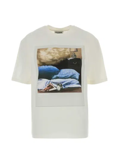 Jil Sander Graphic-print T-shirt In White