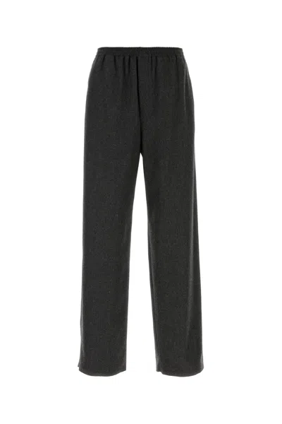 Jil Sander Graphite Flannel Pant In Black