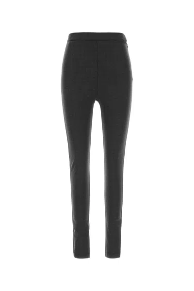 Jil Sander Graphite Stretch Virgin Wool Blend Pant In Black