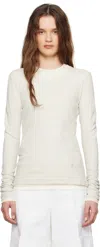 JIL SANDER GRAY & OFF-WHITE '3 LAYERS' LONG SLEEVE T-SHIRT SET