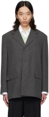 Jil Sander Single-breasted Tailored Blazer In 970 Dark Edge