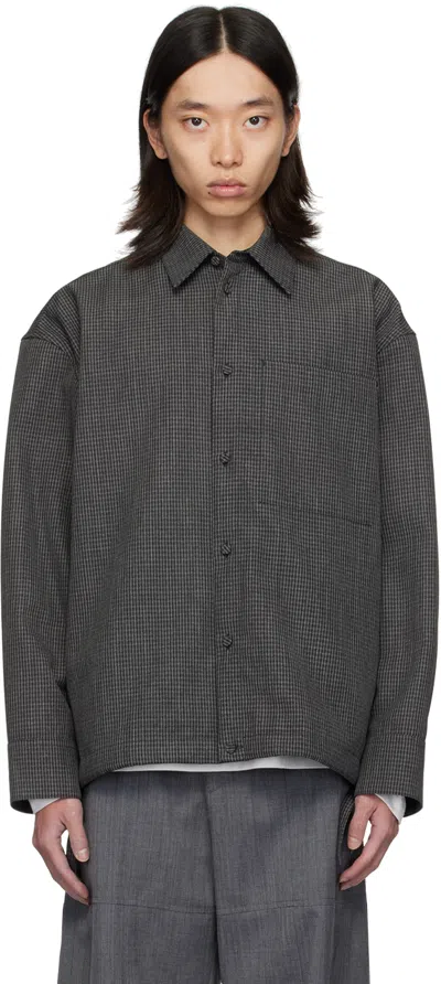 Jil Sander Gray Check Jacket In 970 *