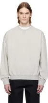 Jil Sander Embroidered Logo Sweatshirt In Gray
