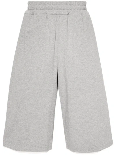 Jil Sander Layered Knee-length Shorts In Grey