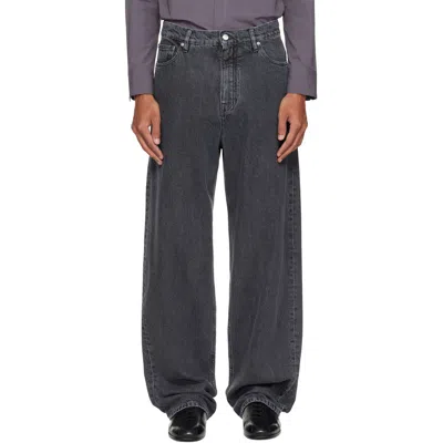 Jil Sander Gray Loose Lightweight Jeans In Black