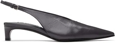 JIL SANDER GRAY SLINGBACK HEELS