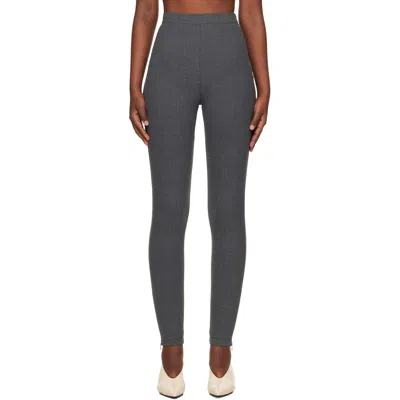 Jil Sander Gray Trouser Leggings