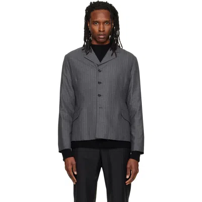 Jil Sander Gray Wool Blazer In 037 Koala