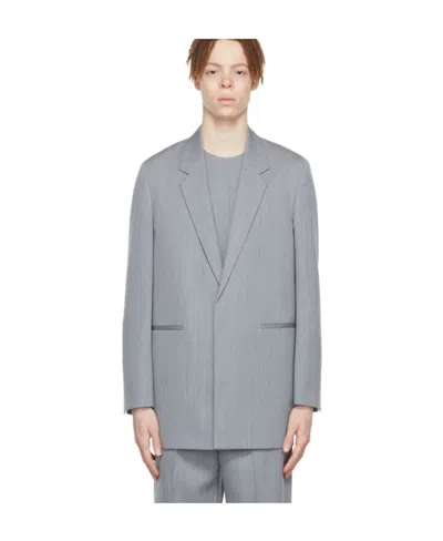 Jil Sander Gray Wool Suit Coat