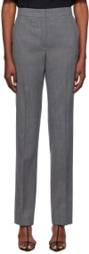 Jil Sander Gray Wool Trousers In 030 Volcanic Glass