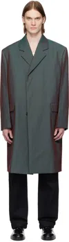Jil Sander Mens Iridescent Plum Iridescent Peak-lapel Wool-blend Overcoat In 396 Iridescent Plum