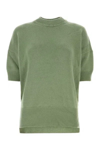 JIL SANDER GREEN CREWNECK SWEATER