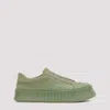Jil Sander Man Sneakers Military Green Size 7 Textile Fibers In Green