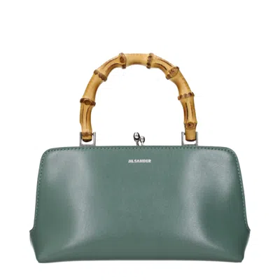 Jil Sander Green Leather Handbag