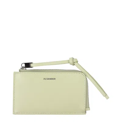 Jil Sander Green Leather Men's Wallet