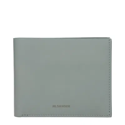 Jil Sander Green Leather Men's Wallet