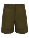 Jil Sander Linen Bermuda Shorts Bermuda And Short Green In Green