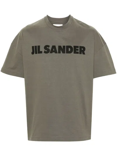 Jil Sander Thyme Green Cotton T-shirt