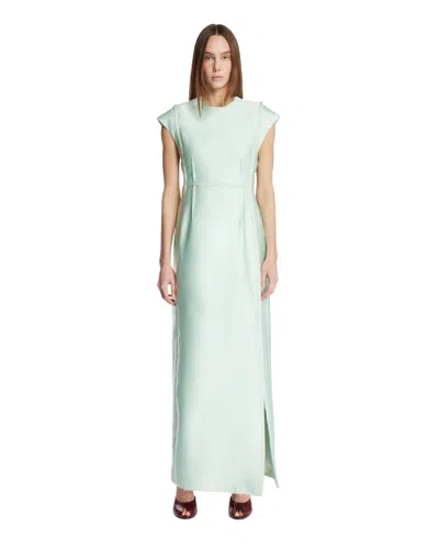 Jil Sander Short-sleeve Maxi Dress In Green