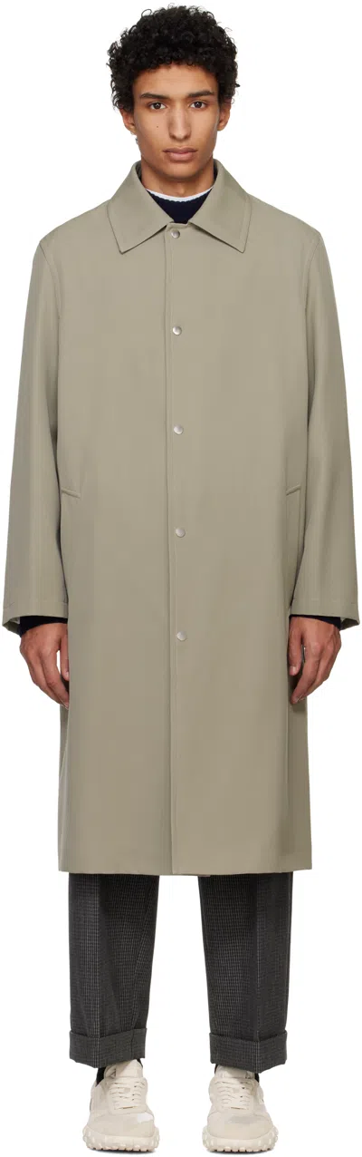 Jil Sander Green Sport Coat In 317 Slate Green
