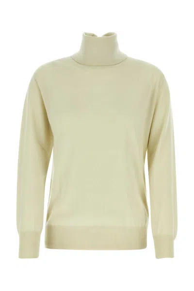 JIL SANDER GREEN TURTLE NECK SWEATER