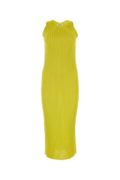 Jil Sander Green Viscose Dress