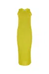 Jil Sander Green Viscose Dress In Green