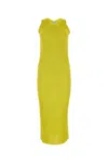 Jil Sander Green Viscose Dress In Green