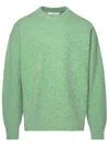 JIL SANDER JIL SANDER GREEN WOOL BLEND SWEATER