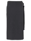 Jil Sander Flannel Skirt In Gray