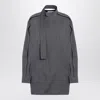 Jil Sander Grey Wool Shirt With Scarf In Grey
