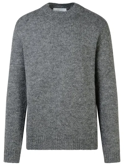 Jil Sander Grey Alpaca Blend Sweater Man In Gray