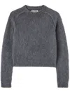 Jil Sander Brushed-finish Crew-neck Jumper In Grey