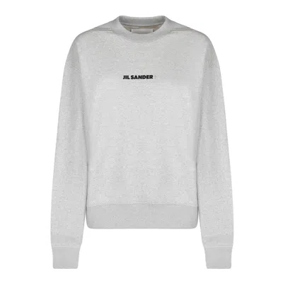 JIL SANDER JIL SANDER GREY COTTON CLOTHING SWEATERS