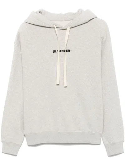 Jil Sander Grey Cotton Hoodie